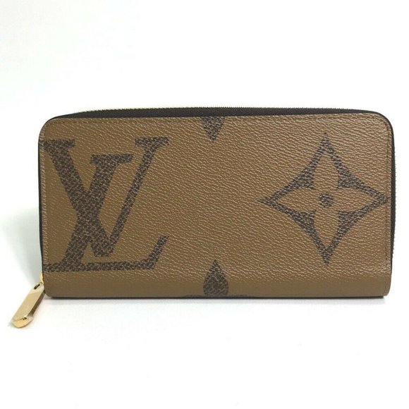 Unused LOUIS VUITTON M69353 Monogram Giant Zippy Wallet Long Brown/GoldHW - Picture 1 of 11